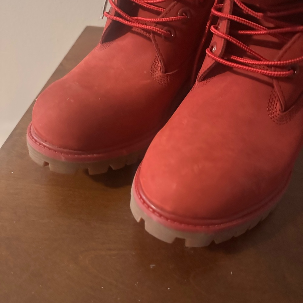 Timberland Red Leather Boots - Picture 3 of 8